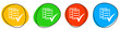 4 bunte Icons: Dokumente geprüft - Button Banner