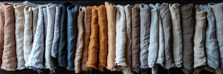 Linen  natural, lightweight, and breathable fabric ideal for summer attire and casual home decor