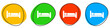 4 bunte Icons: Bett - Button Banner