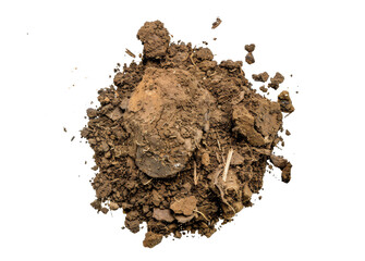 Poster - Pile of rich fertile soil isolated on transparent background