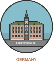 Poster - Bad Reichenhall. Cities and towns in Germany