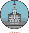 Schneeberg. Cities and towns in Germany