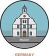 Wolgast. Cities and towns in Germany