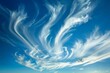 background - blue sky with cirrus clouds. Beautiful simple AI generated image in 4K, unique.