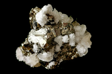 Wall Mural - pyrite crystal isolated