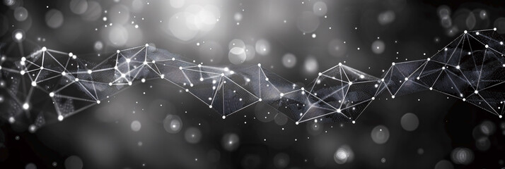 Modern network and digital connectivity in an abstract geometric background