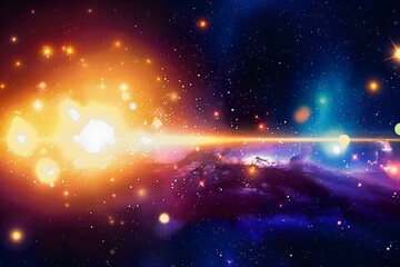Wall Mural - background with stars