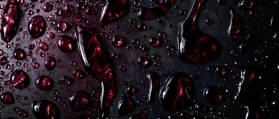 Fototapeta blood drops on a black background