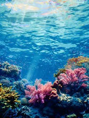 Canvas Print - coral reef in sea