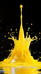 Wall Mural - yellow water splash