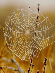 Wall Mural - spider web in the morning