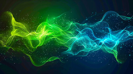 Wall Mural - Futuristic light flows in a dynamic abstract technology background