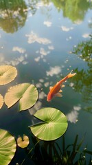 Poster - water lily in the pond