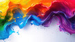 Vibrant Rainbow Paint Flow Capturing the Essence of LGBT Pride