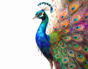 Wall Mural - Lively peacock