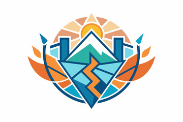 Aufkleber - Craft an abstract icon that symbolizes resilience in the face of adversity