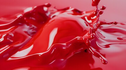 Poster - red liquid splashing