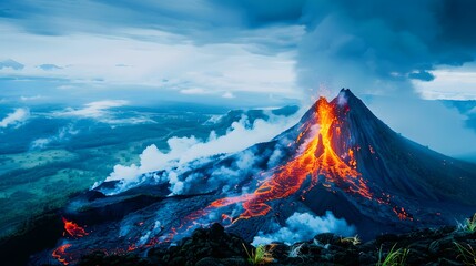 Poster - volcano etna sicily country