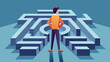 A freelancer standing in front of a maze representing the complexities of managing irregular income and the importance of having a clear