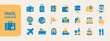 Set of icons about travel, hotels, etc.