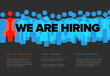 We are hiring blue and red dark minimalistic flyer template