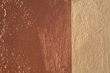 Poster - Detalle de pared marron y amarilla con textura