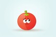 A sad tomato cartoon flat design