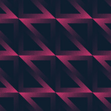 Ultra Modern Geometric Seamless Pattern Trend Vector Pink Black Abstract Background. Half Tone Art Illustration For Textile Print. Endless Graphic Triangles Abstraction Wallpaper Dot Work Texture