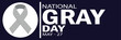 National Gray Day. May 27. Suitable for greeting card, poster and banner. Vector illustration.