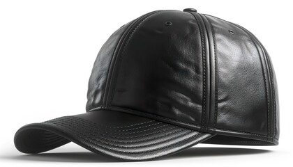 Poster - black baseball cap mockup front view