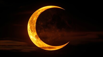 Wall Mural - eclipse: a photo of a partial solar eclipse, with the moon partially covering the sun
