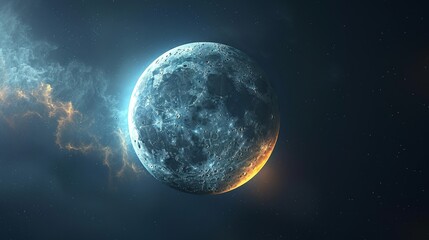 Wall Mural - eclipse: a vector illustration of a penumbral lunar eclipse