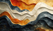  Abstract background with wavy patterns in earth tones, resembling the texture of rocks and sandstone.  Created with Ai