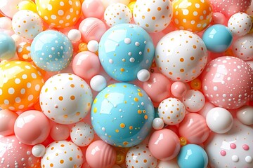 Poster - Carnival, festival or birthday balloon background 