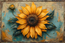 Sunflower Painted Art Clipart Free Stock Photo - Public Domain Pictures