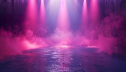 Wall Mural - Contemporary dance stage light background with spotlight 