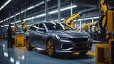 Fototapeta Do akwarium - 自動車の製造工場,Generative AI AI画像