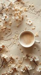 Wall Mural - A Cup of Coffee on a Table