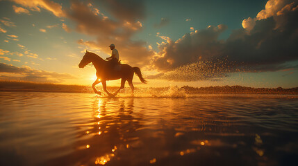 Horse and water.