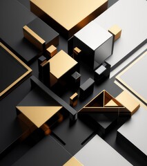 A background with sharp lines and angular shapes in shades of black