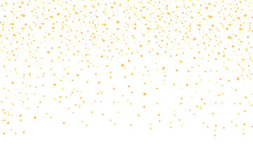 Wall Mural - confetti golden stars falling on transparent background. holiday or celebration decoration design el