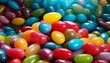 Pile of colorful jelly bean candies
