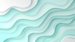 Abstract organic white turquoise color paper cut overlapping paper waves texture background banner panorama illustration for webdesign or business