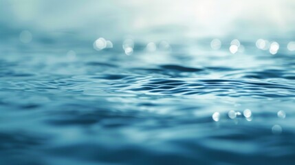 Wall Mural - Close-up of ocean water with sunlight dancing on the waves, exuding a peaceful and refreshing ambiance.