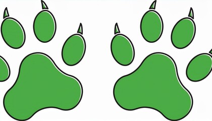 Wall Mural - paw print icon on white background