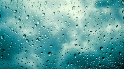 Poster - Raindrops on Window Glass