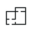 © Altop Media - Floor plan isolated icon, apartment layout vector symbol with editable stroke