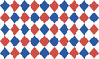 blue and red pattern, blue diamond checkerboard repeat pattern, replete image, design for fabric printing