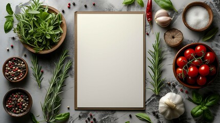 Wall Mural - A mockup restaurant menu for showcasing menu design. AI generate illustration