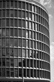 Fototapeta  - historic, modernist building in the shape of a cylinder in Poznan